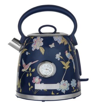 LAURA ASHLEY 1.7L  KETTLE -  ELVENDEN BLUE & SILVER - 2 Units Per Carton-1