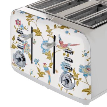 Laura Ashley Elveden 4 Slice Toaster - White (Carton Qty 2)-2