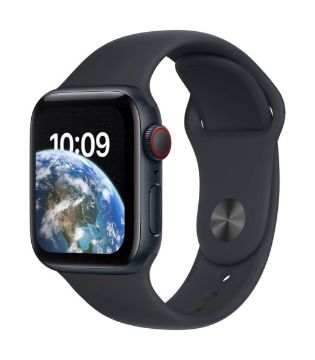 Apple Watch SE GPS + Cellular 40mm Midnight Aluminium Case with Midnight Sport Band - Regular