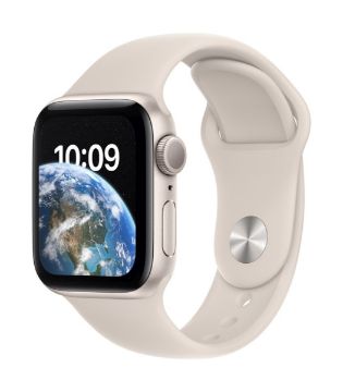 Apple Watch SE GPS 40mm Starlight Aluminium Case with Starlight Sport Band - Regular