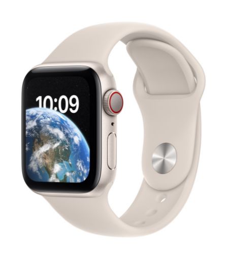 Apple Watch SE GPS + Cellular 40mm Starlight Aluminium Case with Starlight Sport Band - Regular