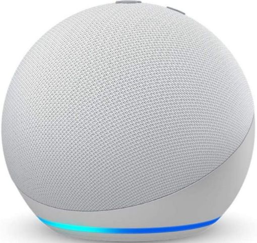 Amazon - Echo 4th Gen With premium sound, smart home hub, and Alexa Glacier white