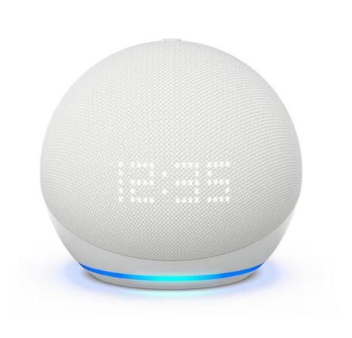 Picture of Amazon Echo Dot (5th Gen) Smart speaker with clock and Alexa - Glacier White