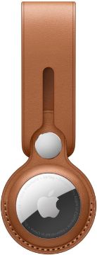 Apple - AirTag Leather Loop - Saddle Brown