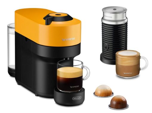 Picture of Delonghi - Nespresso Vertuo Pop Coffee Machine Bundle - Yellow/Black