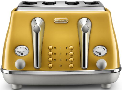 Picture of Delonghi - Icona Capitals 4 Slice Toaster - Yellow