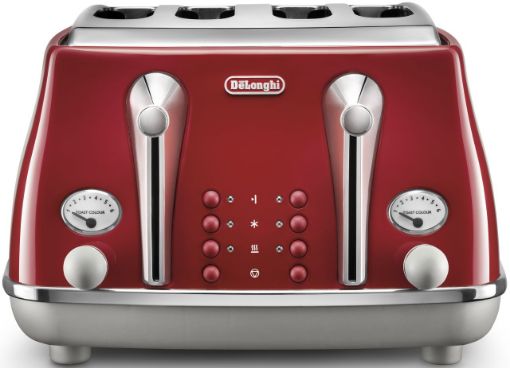 Picture of Delonghi - Icona Capitals 4 Slice Toaster - Red