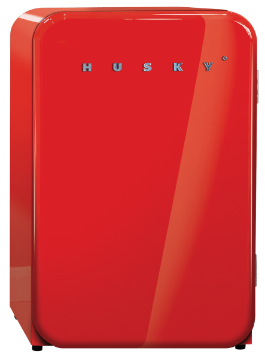 Husky - 112L Retro Bar Fridge w/ Reversible Door - Red