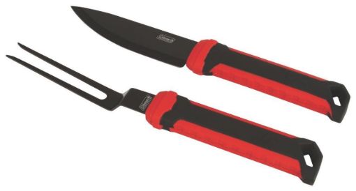 Coleman - Rugged Knife and Fork Set - Red