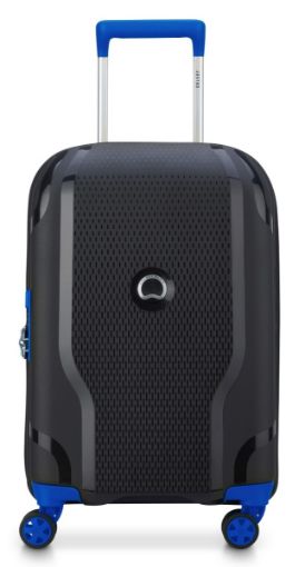 Delsey - 76cm Clavel Val 4 Dbl Wheels Expandable Trolley Case - Black/Blue