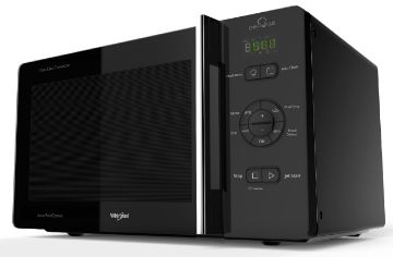 Whirlpool 25L 800W Crisp N Grill, Steam, Auto Chef Microwave Black