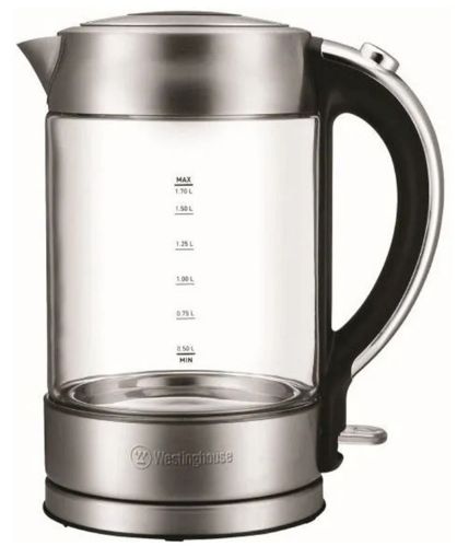 Westinghouse 1.7L Deluxe Glass, 360 Degree Rotational Kettle