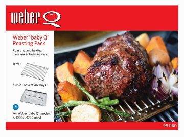 Weber Baby Q Roasting PK (x1 Trivet+x2Foil Trays)