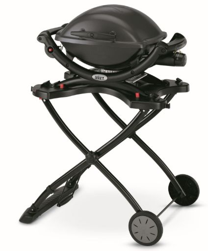 Weber Baby Q Black Q1000 LP + Portable BBQ Cart