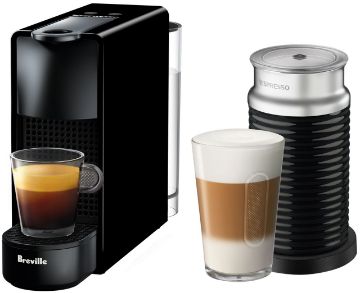 Breville - Nespresso Essenza Mini Bundle Coffee Machine- Black