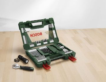 Bosch - 83-Piece V-Line Titanium and Screwdriver Drill Bit Set with LED Torch