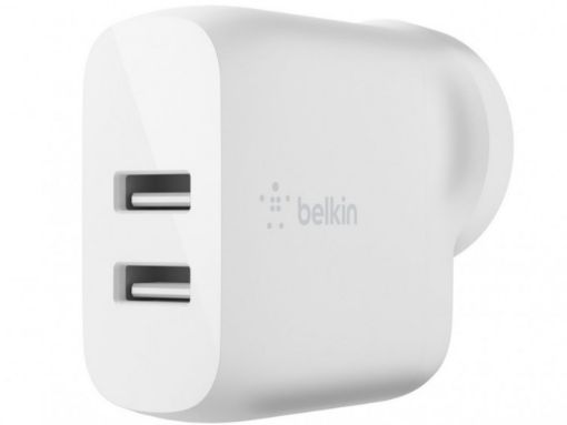 Belkin BoostCharge 24W Dual USB-A Wall Charger - White