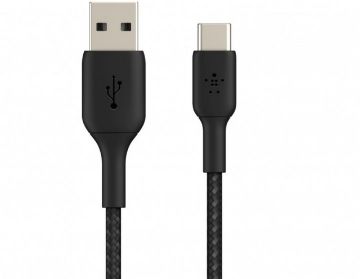 Belkin BoostCharge 1m Braided USB-C to USB-A Cable - Black