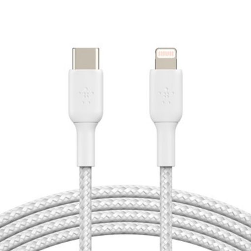 Belkin BoostCharge 1m UCB-C to Lightning Braided Cable - White