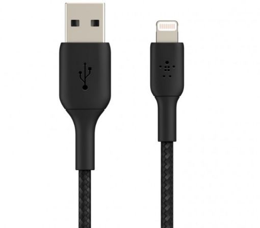 Belkin BoostCharge 1m Braided Lightning to USB-A Cable - Black