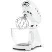 Smeg 4.8L Full Colour Electric Stand Mixer White with Glass Bowl