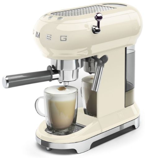smeg 50's Style Coffee Machine Panna Cream