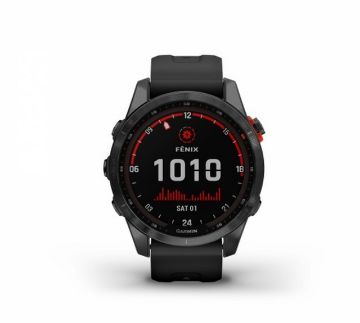 Garmin Fenix 7S Solar Watch Slate Grey with Black Band