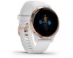 Garmin Venu 2S GPS Smart Watch Rose Gold Bezel with White Case and Silicone Band