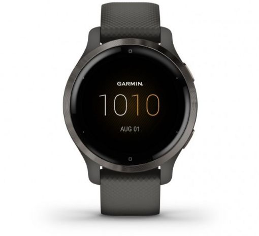 Garmin Venu 2S GPS Smart Watch Slate Bezel with Graphite Case and Silicone Band