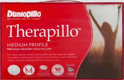 Dunlopillo Therapillo Premium Memory Foam Medium Profile Pillow White