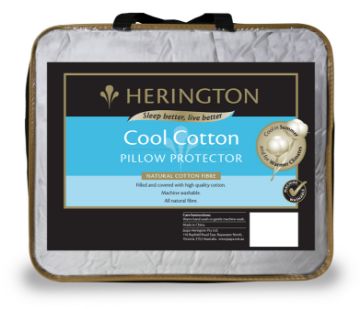 Herington - Cool Cotton Pillow Protector - White