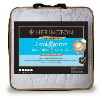 Herington - Cool Cotton Mattress Protector (Queen Bed) - White