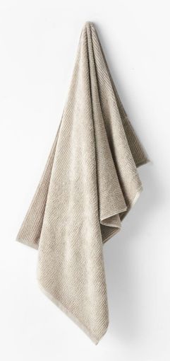 Linenhouse - Reed Bath Towel Set, Twin pack - Stone