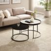 Criterion Nest Coffee Table Sintered - Stone White / Black