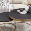 Criterion Nest Coffee Table Black - Brushed Gold