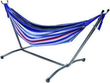 Oztrail - Anywhere Double Hammock with Frame - Blue/Red