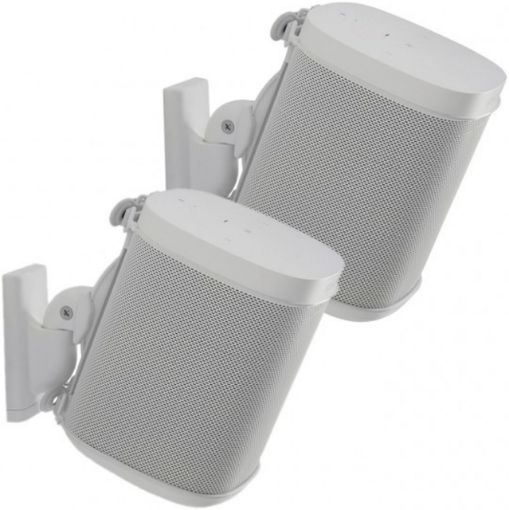 Sanus - Wireless speaker Wall mount for Sonos One, Play :1 and Play:3) - White