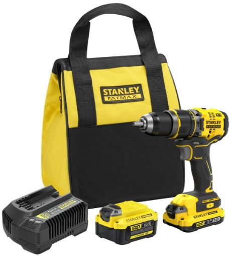 Stanley - FatMax 18V V20 Brushless Hammer Drill Kit 2.0Ah/6.0Ah