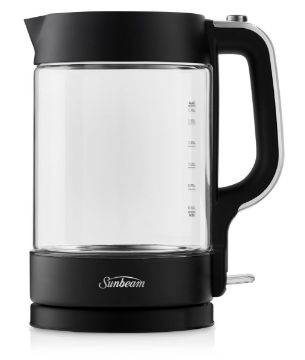 Sunbeam - 1.7L Glass Kettle - Black Classic