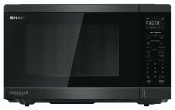 Sharp - 1200W 34L Inverter Microwave - Black Steel