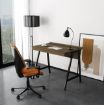 Workzone Aspect Desk Dark Oak Wood Desk with Black Metal Frame