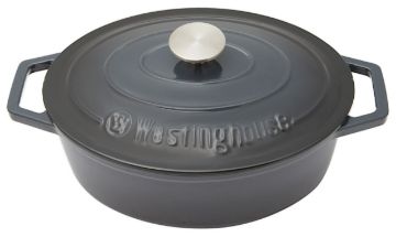 Westinghouse Cast Iron Pot, Ombre Grey, 30cm Oval