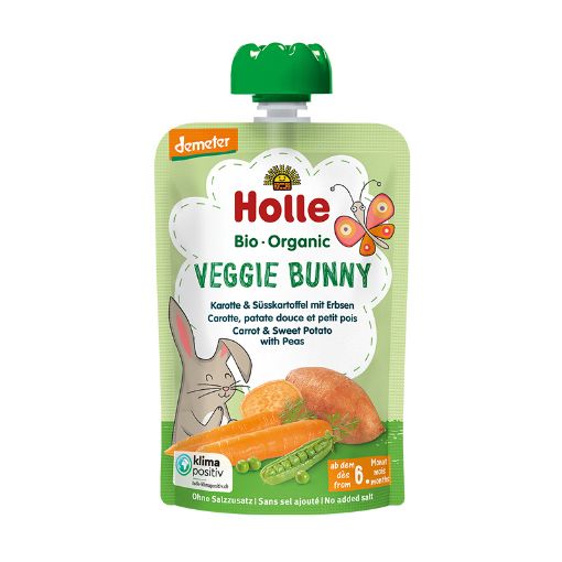 Holle Veggie Bunny - Carrot & Sweet Potato with Peas 100g 