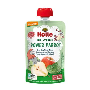 Holle Power Parrot - Pear & Apple with Spinach 100g 