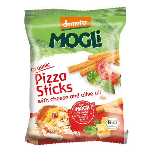 Mogli Organic Pizza Sticks with Cheese and Olive Oil 75g