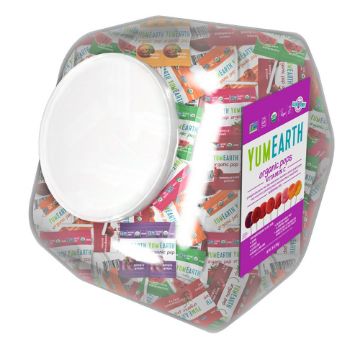 Yum Earth Organic Lollipops Counter Tub Vitamin C 854g/125+ lollipops