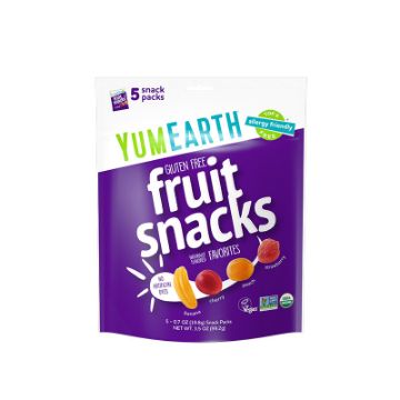 Yum Earth Organic Vegan Fruit Snack Packs 99g (5x20g)