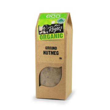 Mrs Rogers Organic Ground Nutmeg 18g FULL CASE ORDERS ONLY