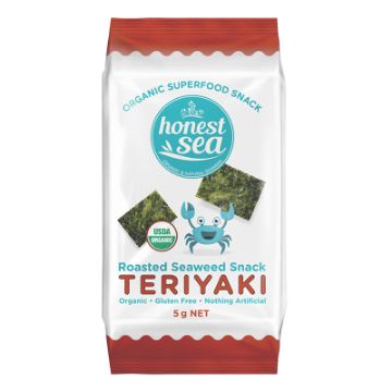 Honest Sea Seaweed - Teriyaki 5g FULL CASE ORDERS ONLY