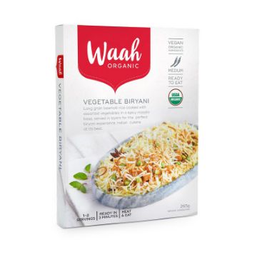 Waah Organic Vegetable Biryani 265g FULL CASE ORDERS ONLY